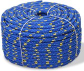 vidaXL Boot touw 8 mm 100 m polypropyleen blauw