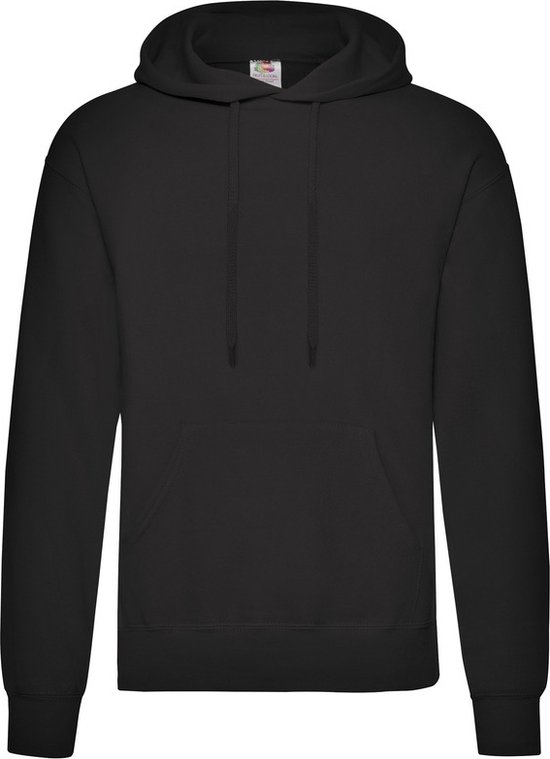 Fruit of the Loom capuchon sweater zwart voor volwassenen - Classic Hooded Sweat - Hoodie - Heren kleding 2XL (EU 56)