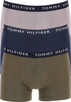 Tommy Hilfiger trunks (3-pack) heren boxers normale lengte - lichtgrijs - groen en blauw -  Maat: XXL