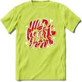 My Heart Is Yours - Valentijn T-Shirt | Grappig Valentijnsdag Cadeautje voor Hem en Haar | Dames - Heren - Unisex | Kleding Cadeau | - Groen - XL