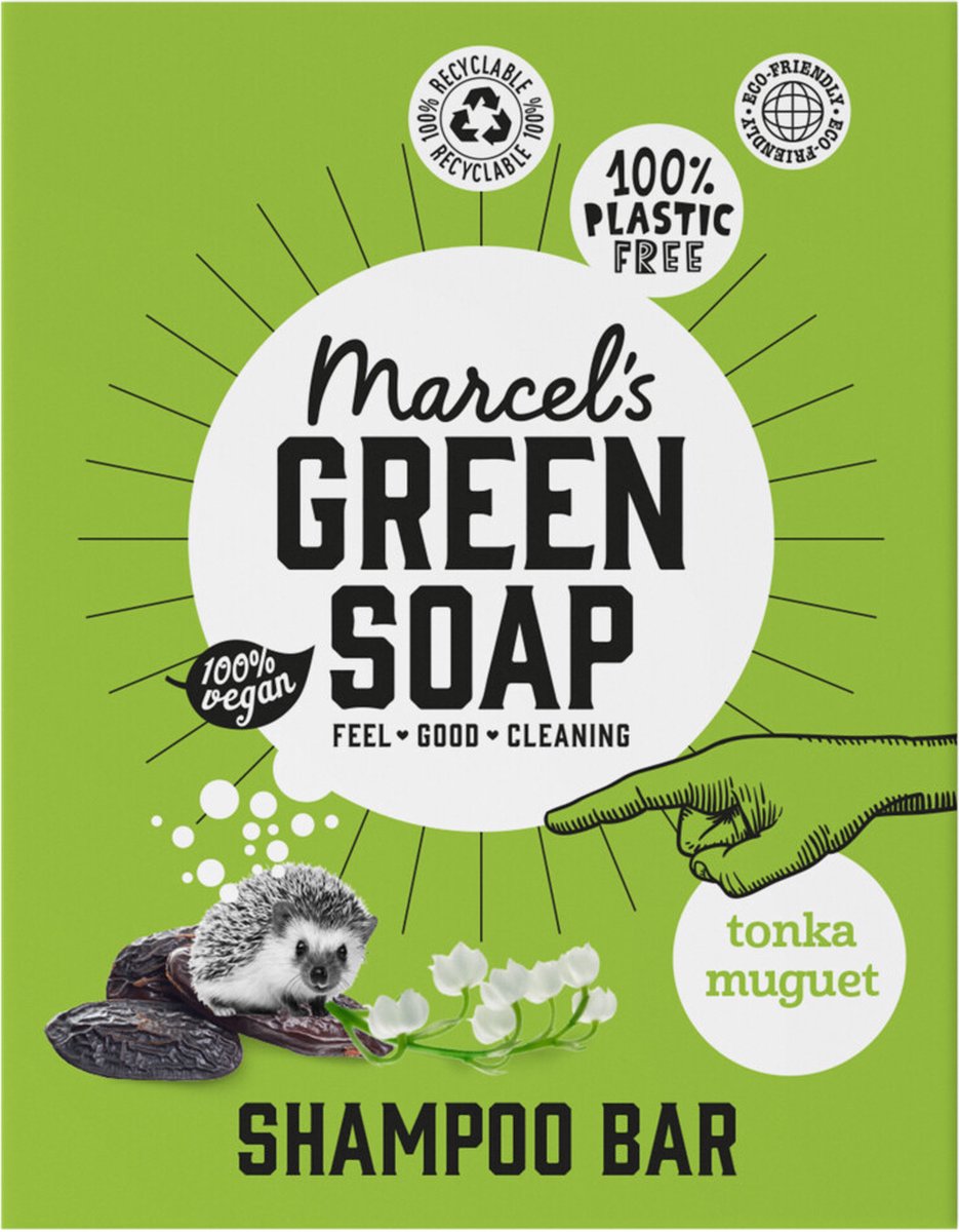 Marcel's Green Soap Shampoo Bar Tonka & Muguet - 90 gram