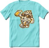 Hopman T-Shirt | Bier Kleding | Feest | Drank | Grappig Verjaardag Cadeau | - Licht Blauw - S