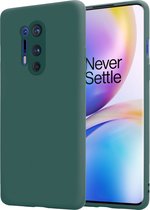 Shieldcase OnePlus 8 Pro siliconen hoesje - donkergroen