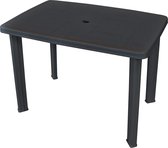 Decoways - Tuintafel 101x68x72 cm kunststof antraciet