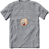 We proosten op je hoofd zonder haren T-Shirt | Grappig Abraham 50 Jaar Verjaardag Kleding Cadeau | Dames – Heren - Donker Grijs - Gemaleerd - M