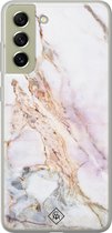 Casimoda® hoesje - Geschikt voor Samsung S21 FE - Parelmoer Marmer - Backcover - Siliconen/TPU - Multi