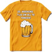 Zo Weekend, Tijd Om Bij Te Tanken T-Shirt | Bier Kleding | Feest | Drank | Grappig Verjaardag Cadeau | - Geel - XL
