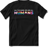 All The Same | Pride T-Shirt | Grappig LHBTIQ+ / LGBTQ / Gay / Homo / Lesbi Cadeau Shirt | Dames - Heren - Unisex | Tshirt Kleding Kado | - Zwart - XL