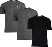 3-Pack Donnay T-Shirt (599008) - Sportshirt - Heren - Charcoal marl/Black/Charcoal marl - maat L