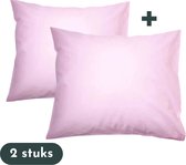 Zavelo Kussenslopen 60 x 70 cm Roze - Set van 2 Stuks - 100% Katoen - Hoogwaardige Hotelkwaliteit - Hotelsluiting
