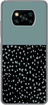 Telefoonhoesje Geschikt voor Xiaomi Poco X3 Pro hoesje - Stippen - Groen - Zwart - Siliconen Telefoonhoesje Telefoonhoesje