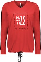 Zoso T-shirt Motion Sweater With Artwork 221 Red/ Off White Dames Maat - XS