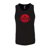 Zwarte Tanktop sportshirt met "Member of the Whiskey club" Print Rood Size XXXL