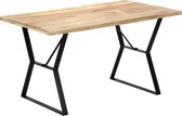 vidaXL Eettafel 140x80x76 cm massief mangohout