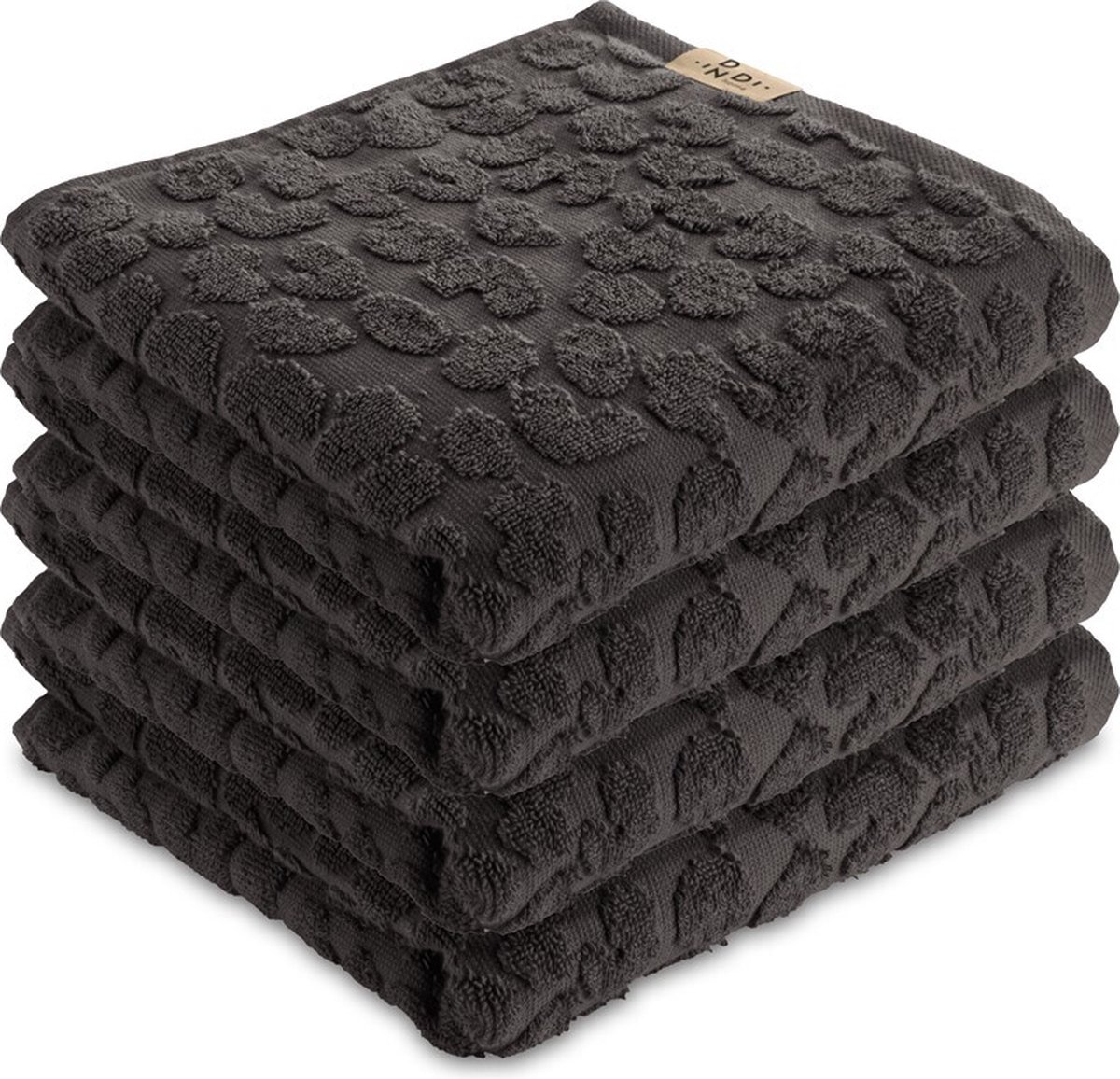 Dindi Home - Soft Beauty - Badgoedset - 4 handdoeken 50x100 - Zwart