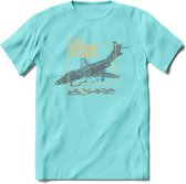 F-101 Vliegtuig T-Shirt | Unisex leger Kleding | Dames - Heren Straaljager shirt | Army F16 | Grappig bouwpakket Cadeau | - Licht Blauw - XL