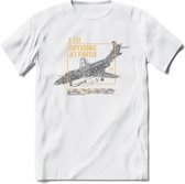 F-101 Vliegtuig T-Shirt | Unisex leger Kleding | Dames - Heren Straaljager shirt | Army F16 | Grappig bouwpakket Cadeau | - Wit - 3XL