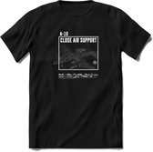 A-10 Warthog Vliegtuig T-Shirt | Unisex leger Kleding | Dames - Heren Straaljager shirt | Army F16 | Grappig bouwpakket Cadeau | - Zwart - S