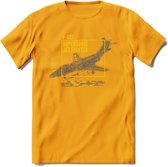 F-101 Vliegtuig T-Shirt | Unisex leger Kleding | Dames - Heren Straaljager shirt | Army F16 | Grappig bouwpakket Cadeau | - Geel - XXL