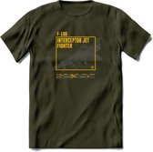 F-106 Vliegtuig T-Shirt | Unisex leger Kleding | Dames - Heren Straaljager shirt | Army F16 | Grappig bouwpakket Cadeau | - Leger Groen - M