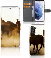 GSM Hoesje Geschikt voor Samsung Galaxy S22 Plus Bookcase Cowboy