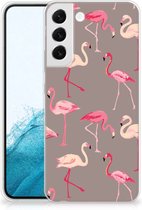 Cover Case Geschikt voor Samsung Galaxy S22 Plus Smartphone hoesje Flamingo