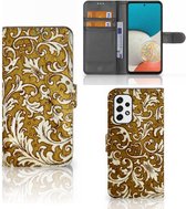 Telefoonhoesje Geschikt voor Samsung Galaxy A53 Bookcase Barok Goud