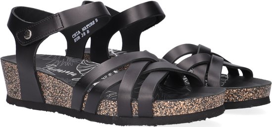 Panama Jack CHIA NATURE B2 - Volwassenen Sandalen met hakDames Sandalen -  Kleur: Zwart | bol.com
