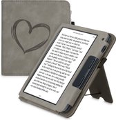 kwmobile flip cover geschikt voor Kobo Libra 2 - Book case met magnetische sluiting - Hoes voor e-reader in grijs