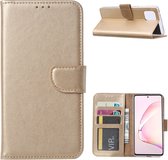 LuxeBass Hoesje geschikt voor Samsung Galaxy Note 10 Lite - Bookcase Goud - portemonnee hoesje - telefoonhoes - gsm hoes - telefoonhoesjes