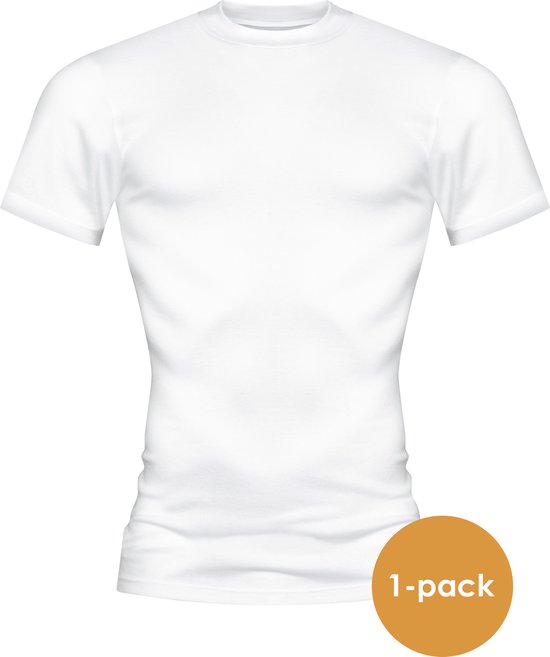 Mey Casual Cotton Olympia shirt (1-pack) - heren T-shirt hoge O-hals - wit - Maat: