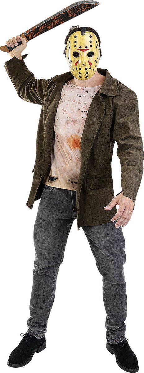 modus houd er rekening mee dat afschaffen FUNIDELIA Friday the 13th Jason kostuum voor mannen - Maat: S - Bruin |  bol.com
