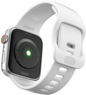 Geschikt voor Apple watch bandje silicone new design 42mm-44mm wit