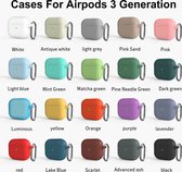 Case Cover geschikt voor Geschikt voor Apple Airpods 3 - Siliconen Aqua blauw