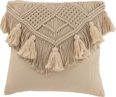 Kussen | textiel | beige | 45.5x45.5x (h)17 cm