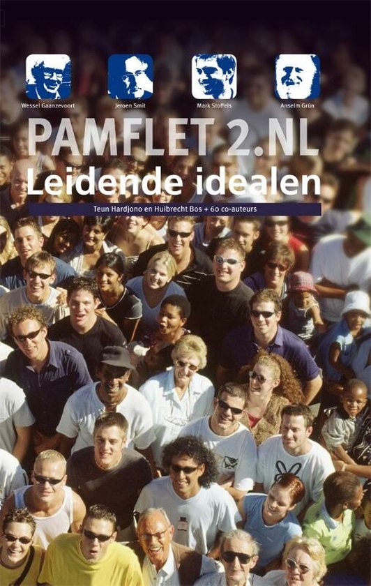 Boekomslag met de titel PAMFLET 2.NL Leidende idealen en vier portretten van mannen.