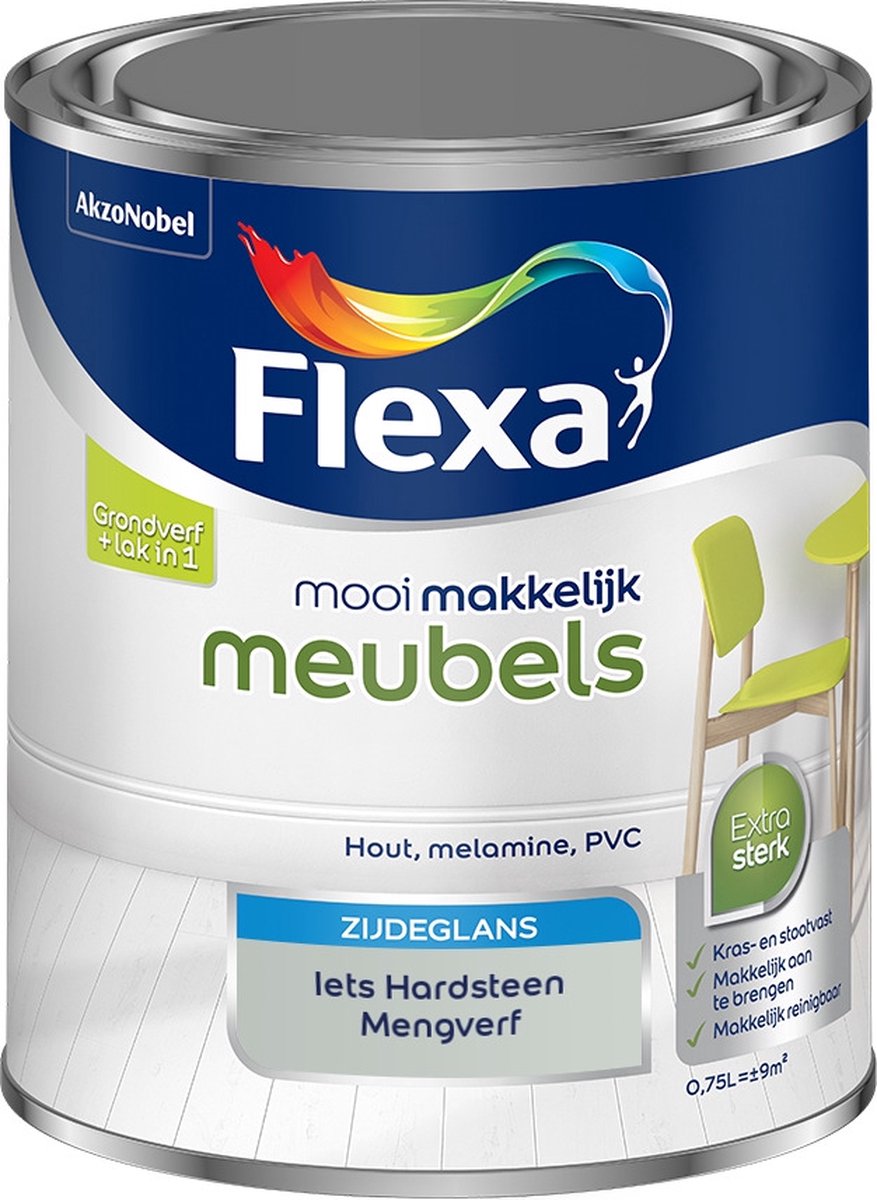 Flexa Mooi Makkelijk Verf - Meubels - Mengkleur - Iets Hardsteen - 750 ml