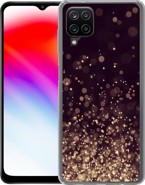Coque Samsung Galaxy A12 - Paillettes claires sur fond flou - Siliconen -  Noël -... | bol.com