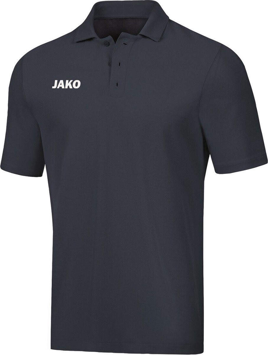 Jako Base Polo Dames - Antraciet | Maat: 38
