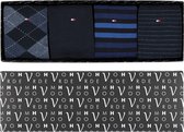 Cadeaubox Tommy Perfect Blue Box; 8 paar Tommy Hilfiger sokken blauw -  Maat: 43-46