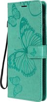 Mobigear Vlinder Bookcase Hoesje - Geschikt voor Xiaomi Mi 10T Lite - Turquoise