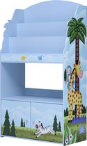 Teamson Kids Houten 3 Lagen Boekenkast Voor Kinder - Kinderslaapkamer Accessoires - Zonnige Safari Ontwerp
