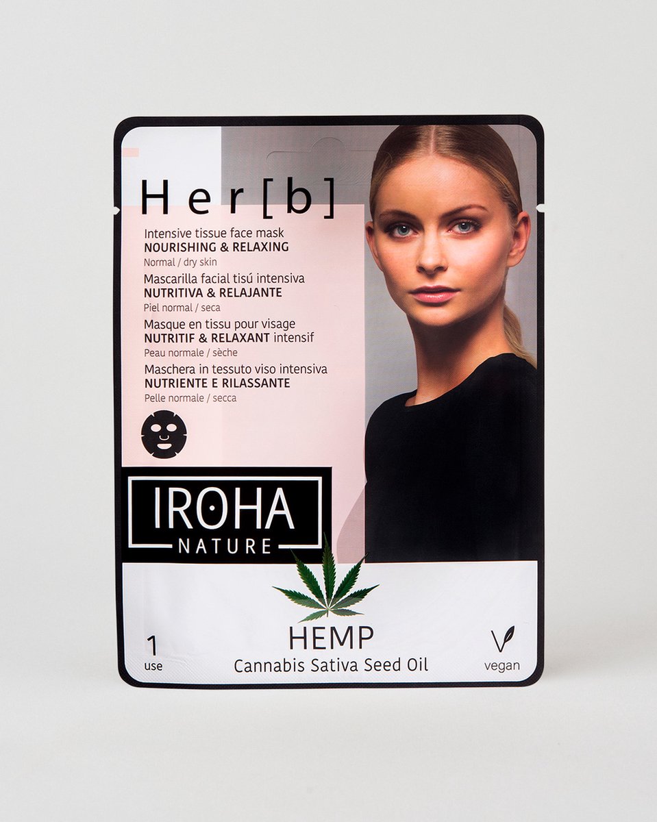 Iroha Cannabis Tissue Face Mask Nourishing & Relaxing 1 U