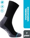 foto van 7 paar Shoefresh Bamboe Werksokken Heren - Maat 43-45 - Zwart - Naadloze Sokken