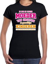 Ik ben de trotse moeder van geweldige kinderen cadeau t-shirt - zwart voor dames - verjaardag / bedankt shirt / moederdag S