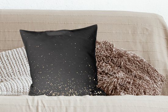 Coussins Coussins décoratifs - Oreillers Salon - 50x50 cm - Paillettes sur fond noir
