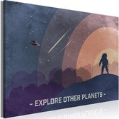 Schilderij - Explore Other Planets (1 Part) Wide.