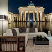 Fotobehang - Brandenburger Tor 's nachts.