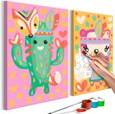 Doe-het-zelf op canvas schilderen - Cactus & Bear.