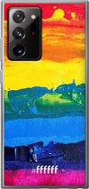 6F hoesje - geschikt voor Samsung Galaxy Note 20 Ultra -  Transparant TPU Case - Rainbow Canvas #ffffff